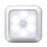Square Human Infrared Sensor Light Smart Home Wardrobe Aisle Light Control Lamp Creative Night Light - Silver / White Light - 1