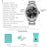 LADEON Sapphire Crystal Glass Waterproof Men Watch Stainless Steel Mechanical Round Wrist Watch - Steel Color LAD10027 - 2