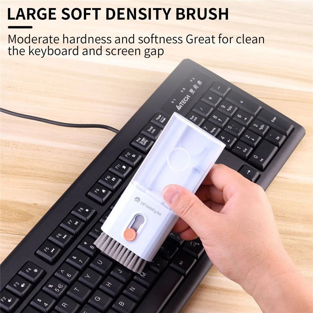 AHASTYLE WG121 10-in-1 Earphone Phone Keyboard Dust Removal Pen Brush Multifunction Cleaning Tool - White - 4