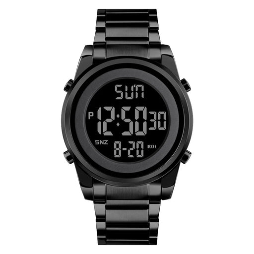 SKMEI 1611 Simple Business Men Watch Multifunctional Steel Strap Electronic Watch with Luminous Display - Black - 1