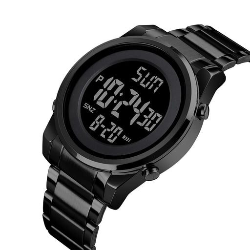 SKMEI 1611 Simple Business Men Watch Multifunctional Steel Strap Electronic Watch with Luminous Display - Black - 2