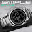 SKMEI 1611 Simple Business Men Watch Multifunctional Steel Strap Electronic Watch with Luminous Display - Black - 4