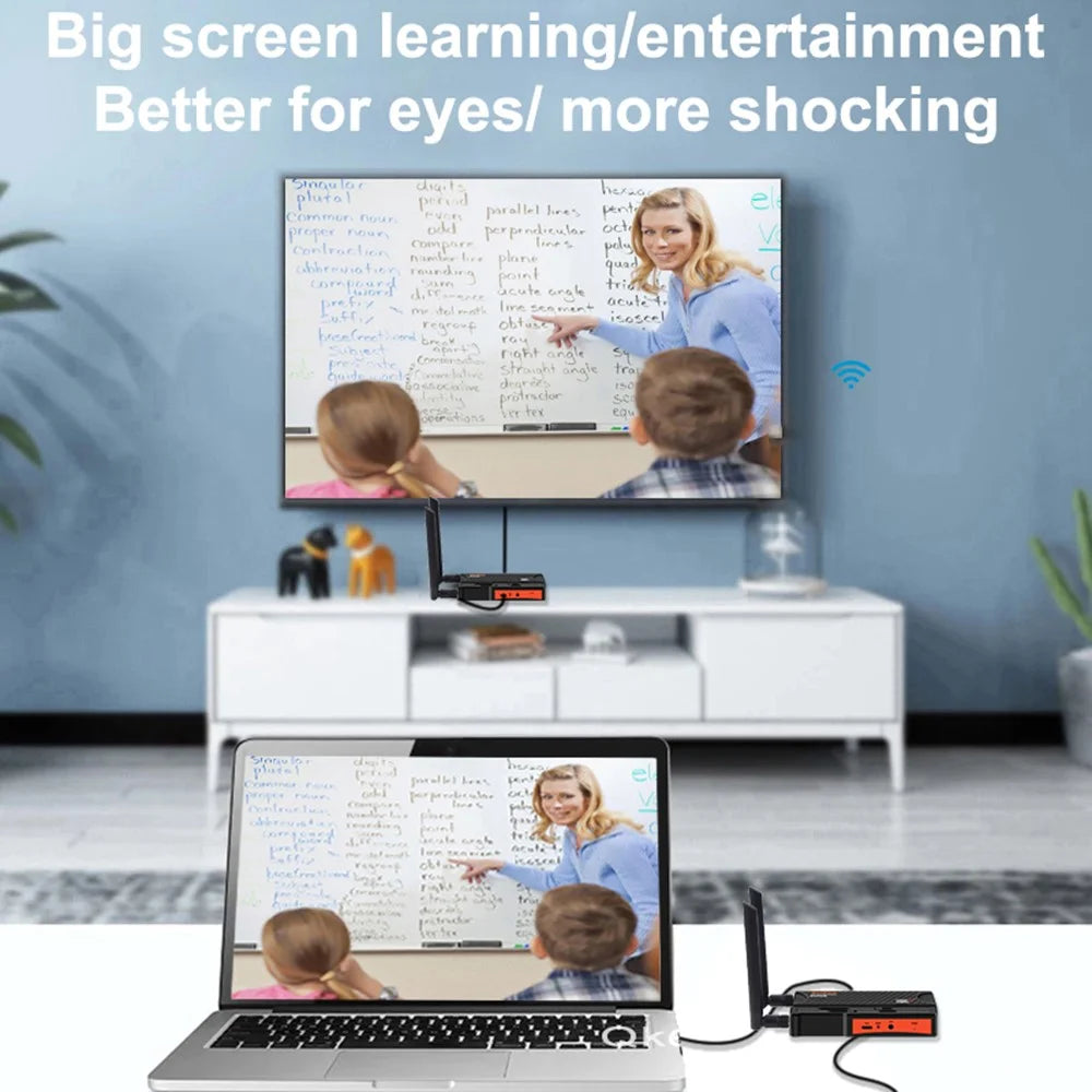 BOVBOX 009 HD Video Transmitter Receiver Wireless Screen Casting WIFI 5.8 Wireless Display Dongle Adapter - US Plug - 4