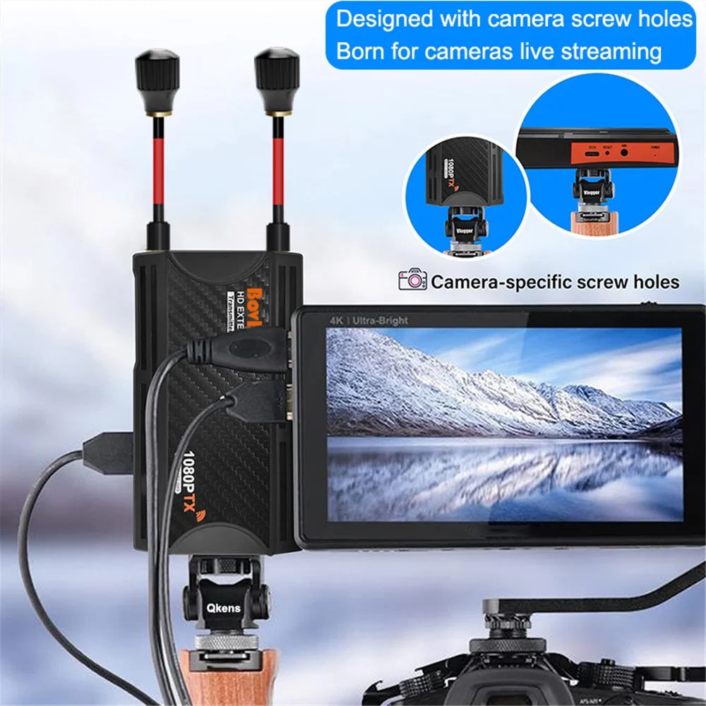 VRRIIS 009 Pro Wireless Display Dongle Adapter 300m Wireless Screen Casting Video Transmitter Receiver - US Plug - 3
