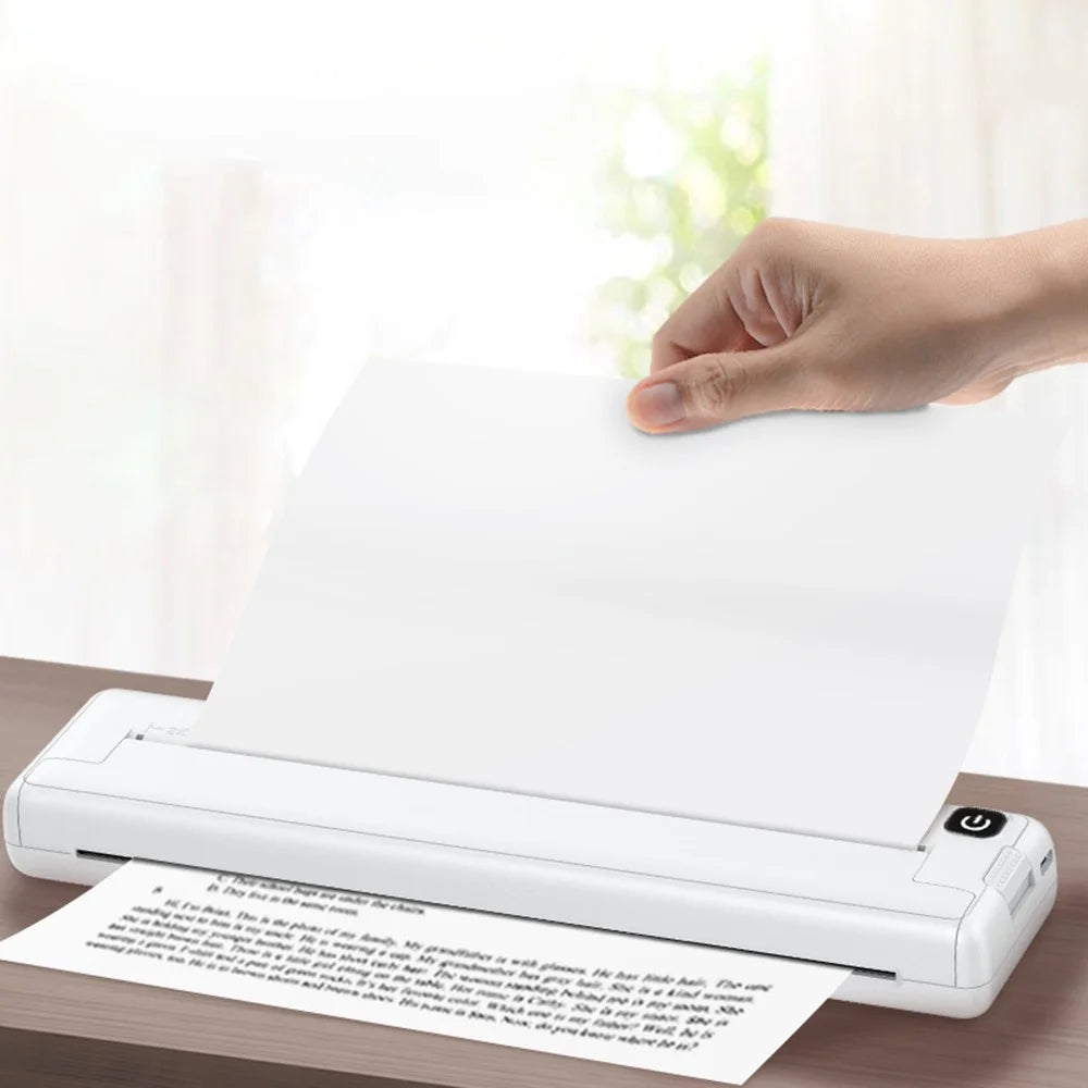 A4 Inkless Printer Portable Thermal Paper Printer Compact Pocket Student Mini Printer - 3