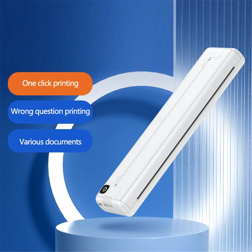 A4 Inkless Printer Portable Thermal Paper Printer Compact Pocket Student Mini Printer - 4