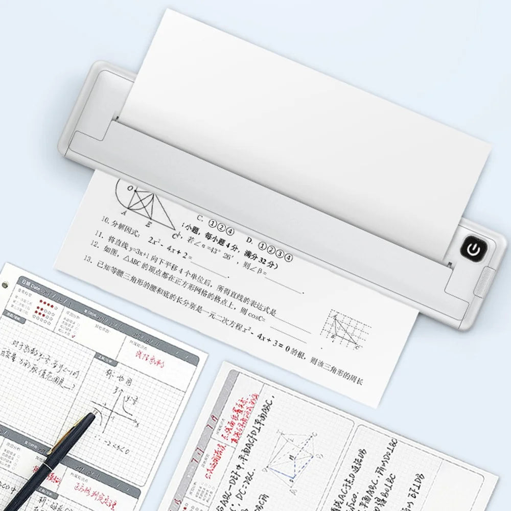 A4 Inkless Printer Portable Thermal Paper Printer Compact Pocket Student Mini Printer - 6