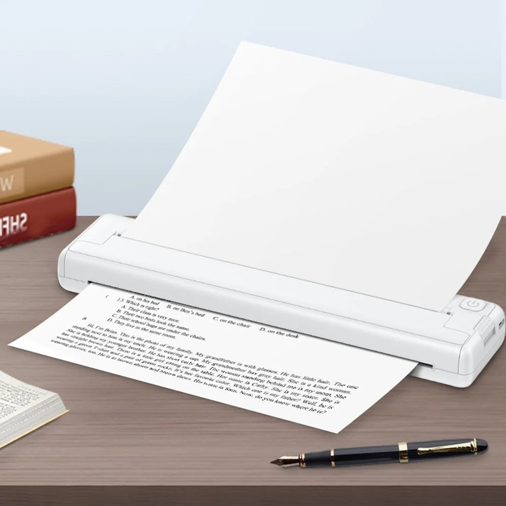 A4 Inkless Printer Portable Thermal Paper Printer Compact Pocket Student Mini Printer - 7
