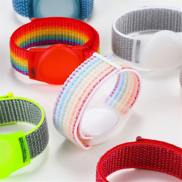 Protective Case for Huawei Tag Bluetooth-compatible Tracker Holder TPU Cover with Nylon Wristband Bracelet - Sea Shell White - 4