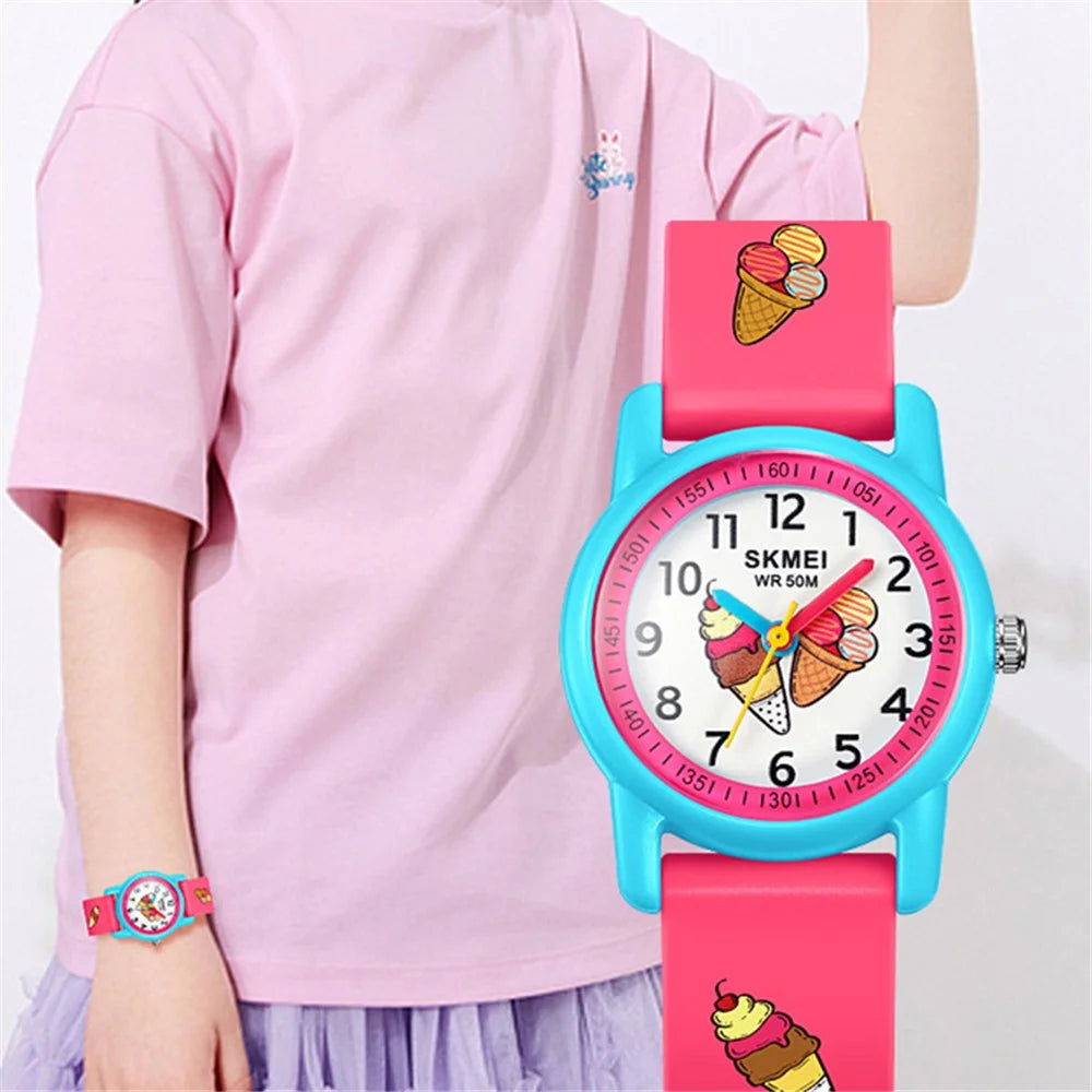 SKMEI 2157 Fashion Sports Waterproof Children Watch Cartoon Student Quartz Watch - Dinosaur - 4
