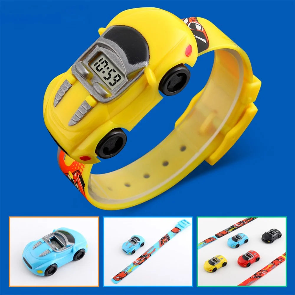 SKMEI 1241 Fashion Car Design Children Wrist Watch Student Electronic Watch - Red - 4
