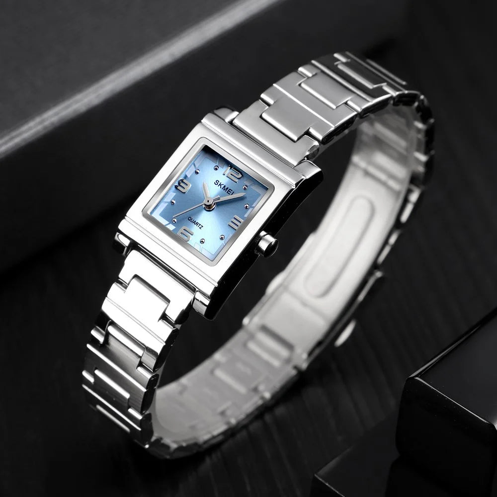 SKMEI 1388 Quartz Women Watch Zinc Alloy Classic Dress Watch - Silver - 3