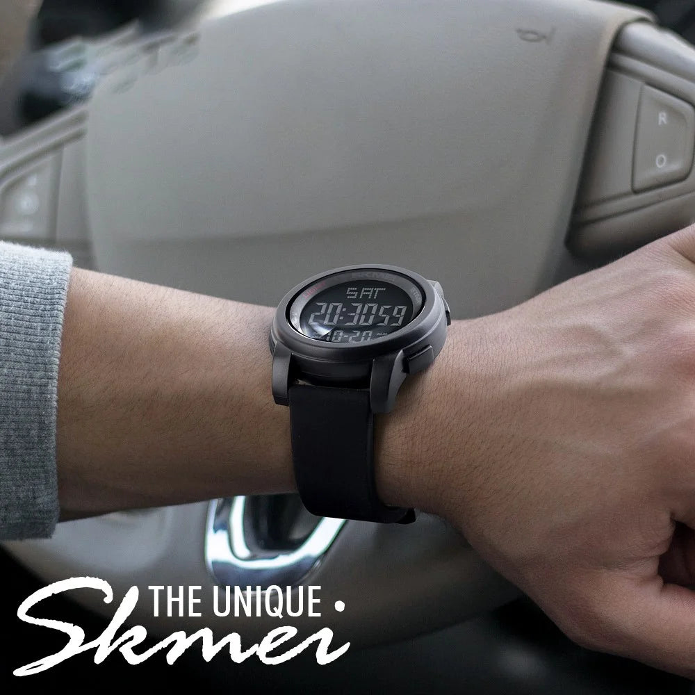 SKMEI 1257 Outdoor Multifunction Electronic Watch 50m Waterproof Sports Watch - Black - 3