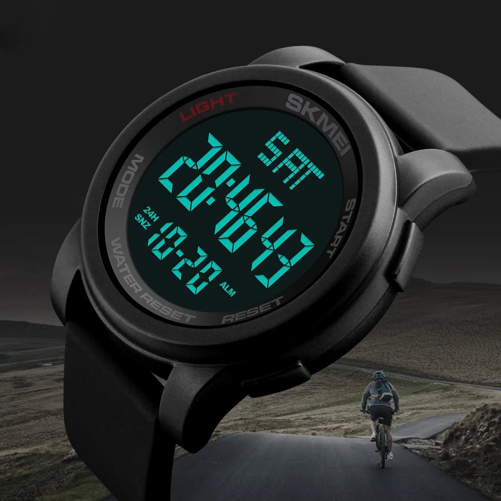 SKMEI 1257 Outdoor Multifunction Electronic Watch 50m Waterproof Sports Watch - Black - 4