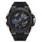 SANDA 9020 Luminous Watch Multifunction Analog Digital Dual Time Display Wrist Watch - Black Blue - 2