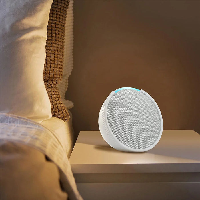Silicone Case for Amazon Echo Pop Bluetooth-compatible Speaker Anti-scratch Protective Cover - White - 4