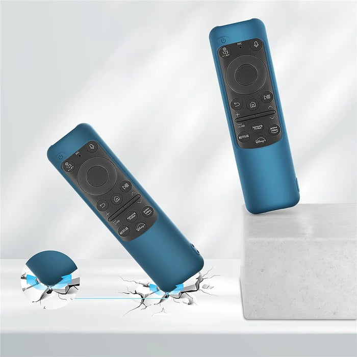 For Samsung BN59-01432A Remote Control Drop-proof Case Soft Silicone Protective Cover - Blue - 3