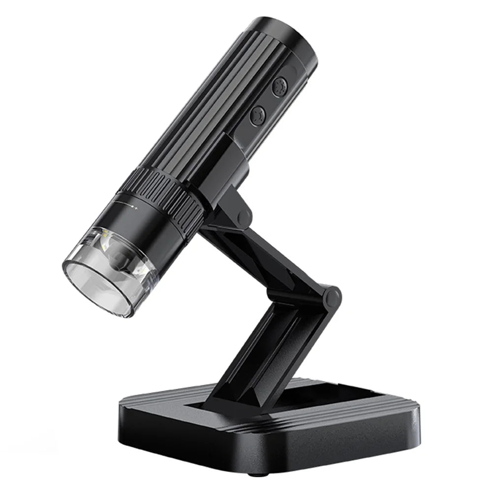 WTM-W1-A Digital Microscope 50X-1000X 2MP 1080P WiFi USB Microscope Camera Magnifier with 8 LED Lights - Black - 1