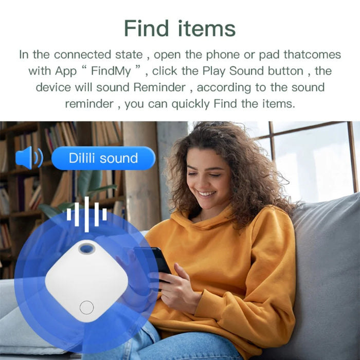 Itag03 Bluetooth-compatible Finder-Itag Anti-Loss Locator for Apple Find My Tracker with Strap - Black - 5