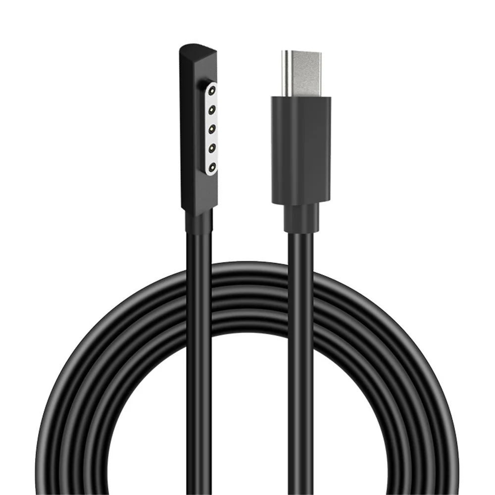 PD 65W Fast Charging Cable for Microsoft Surface RT / Surface Pro 1 2 , Magnetic Type-C Cable Power Supply Wire - 1