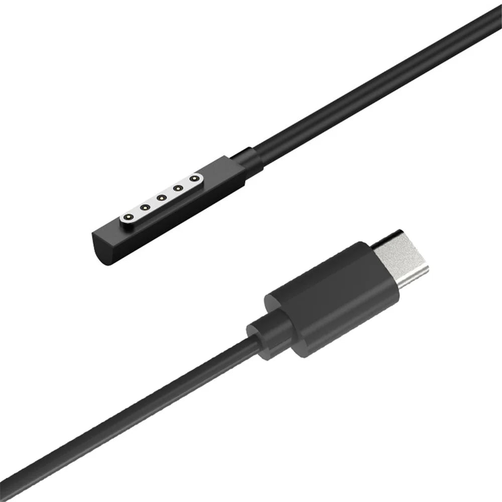 PD 65W Fast Charging Cable for Microsoft Surface RT / Surface Pro 1 2 , Magnetic Type-C Cable Power Supply Wire - 5