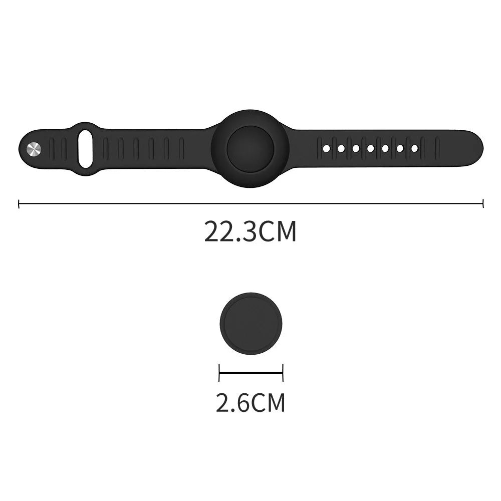 Waterproof Silicone Case for Apple AirTag Tracker Bracelet for Kids Bluetooth-compatible Finder Wristband Full Case Cover - Luminous Green - 6