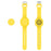 Waterproof Silicone Case for Samsung Galaxy SmartTag Tracker Full Cover for Kids Bluetooth-compatible Finder Wristband Case - Yellow - 1