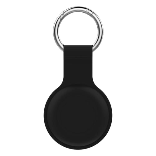 Silicone Case for Apple AirTag Bluetooth-compatible Tracker Protector Sleeve Anti-Lost Pet Locator Cover with Buckle - Black - 1