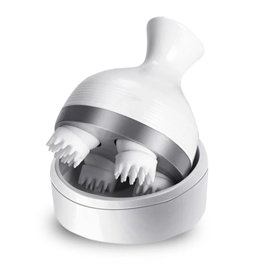 JH-T1 Electric Head Massager for Scalp Body Shoulder Neck Pet Cat Dog Stress Relieve Device, White Claw - 1