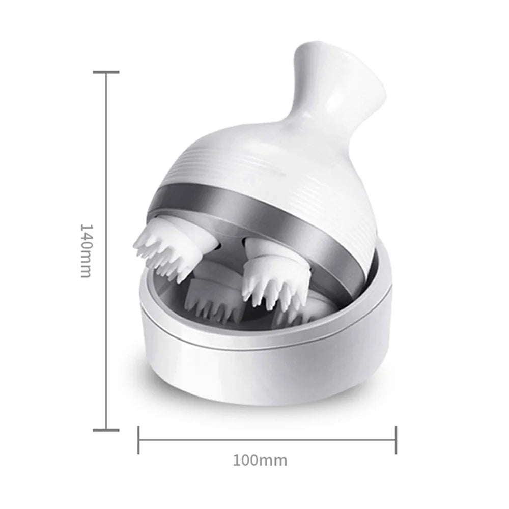 JH-T1 Electric Head Massager for Scalp Body Shoulder Neck Pet Cat Dog Stress Relieve Device, White Claw - 6