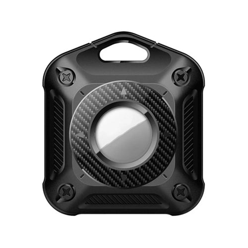 TPU + PC Case for AirTag Tracker, Anti-drop IP67 Waterproof Locator Protective Cover - Black - 1