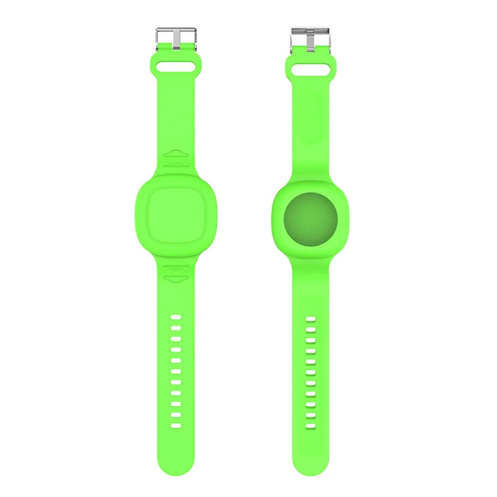 Waterproof Silicone Case for 2022 Tile Mate Bluetooth-compatible Tracker Protector Kids Finder Tracker Wrist Strap Cover - Luminous Green - 1