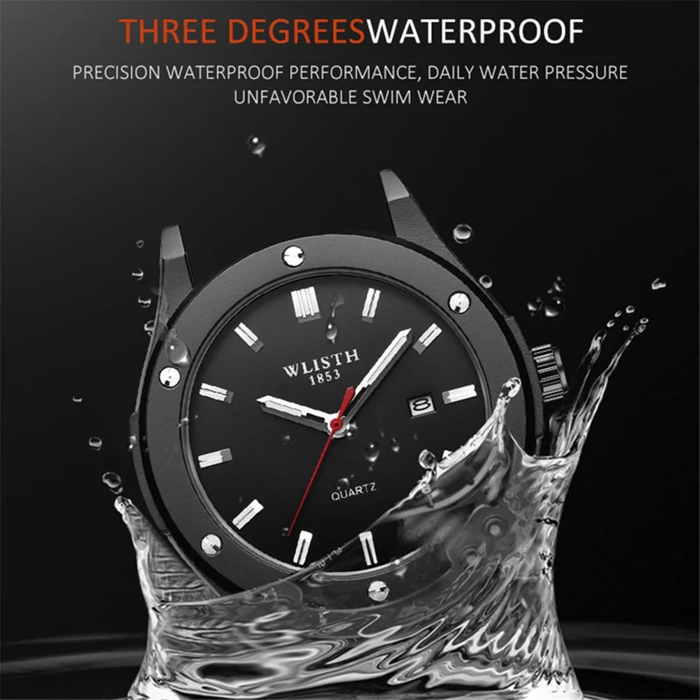 WLISTH S939 Sports Quartz Watch Luminous Daily Life Waterproof Wrist Bracelet Watch with Calendar Display - Rose Gold Steel Strap - 4
