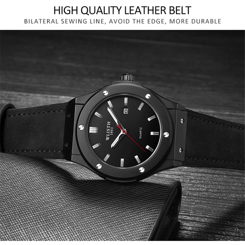 WLISTH S939 Sports Quartz Watch Luminous Daily Life Waterproof Wrist Bracelet Watch with Calendar Display - Rose Gold Steel Strap - 7