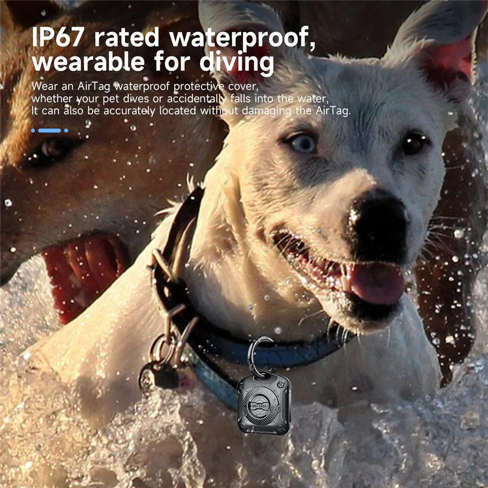 IP67 Waterproof Protective Case for AirTag Bluetooth-compatible Tracker TPU + PC Locator Protective Cover - 7