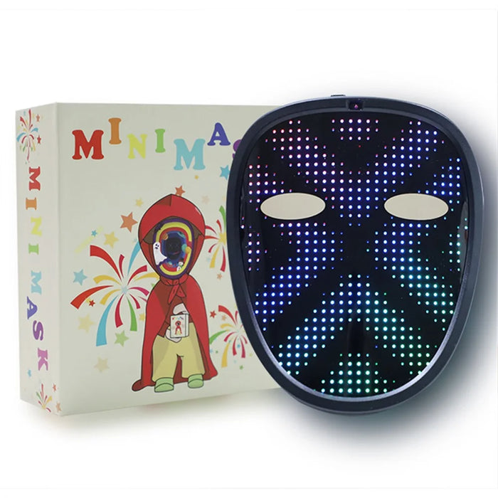 Kids LED Mask Gesture Face-Changing Glowing Mask Halloween Party Carnival Dance Props - 1