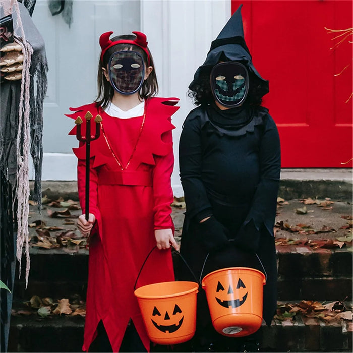 Kids LED Mask Gesture Face-Changing Glowing Mask Halloween Party Carnival Dance Props - 6