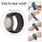 Nylon Braided Wrist Strap with TPU Case and Screen Protection for Apple AirTag Tracker Wristband - Loop Fastener / Black+Grey - 3