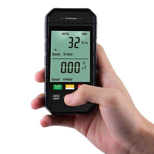 ET925 Electromagnetic Field Radiation Detector Sound Light Alarm Handheld Large Screen EMF Radiation Tester - 2