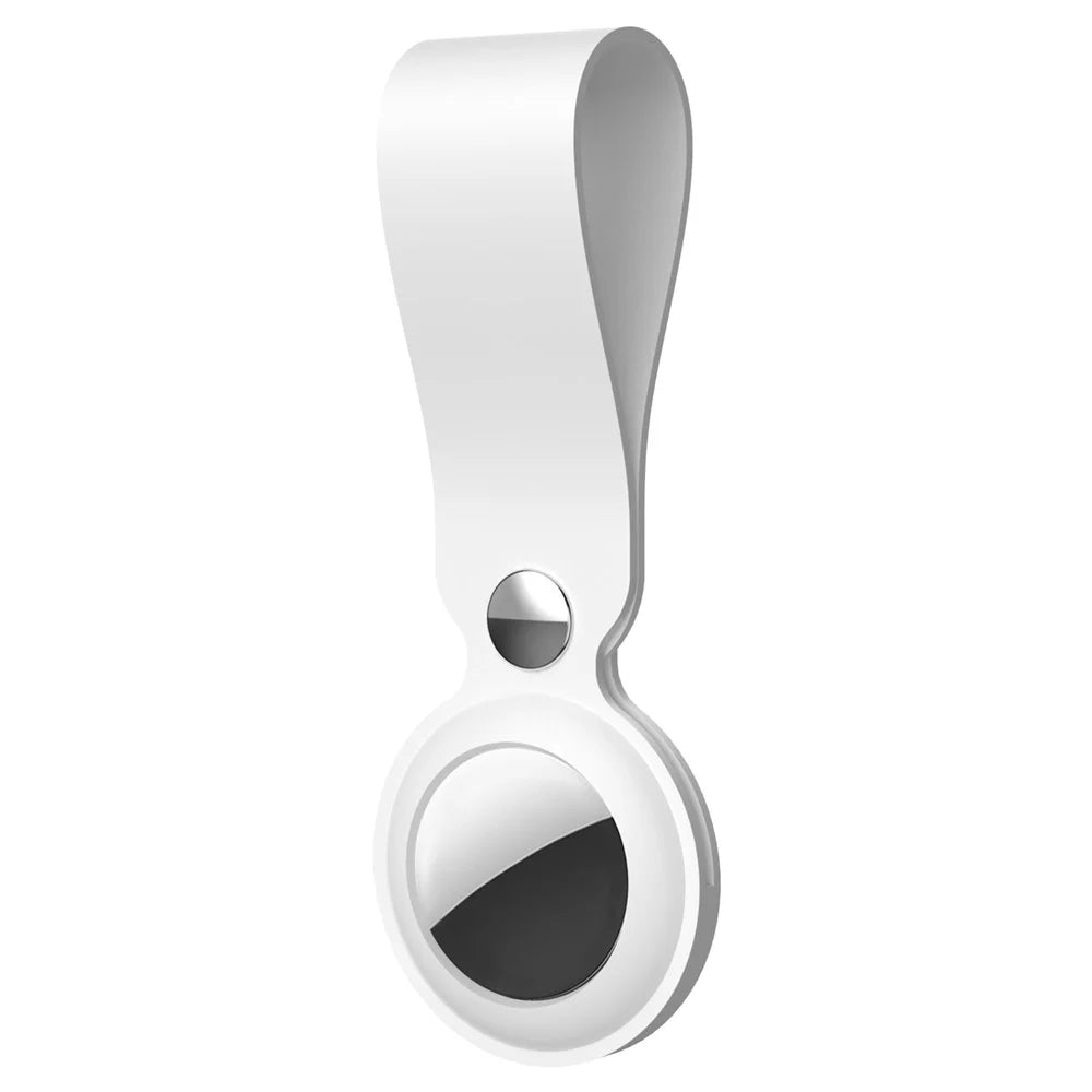 AHASTYLE WG34 Silicone Case for Apple AirTag , Scratch-resistant Bluetooth-compatible Tracker Protective Cover - White - 1