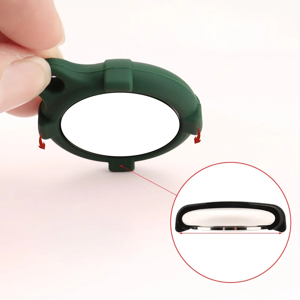MOMAX For Airtag Tracker Case Holder Tracker Silicone Anti-Scratch Cover with Carabiner Buckle - Blackish Green - 3