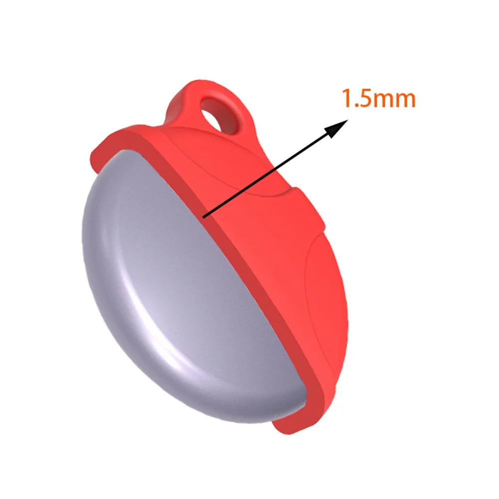 MOMAX For Airtag Tracker Case Holder Tracker Silicone Anti-Scratch Cover with Carabiner Buckle - Blackish Green - 5