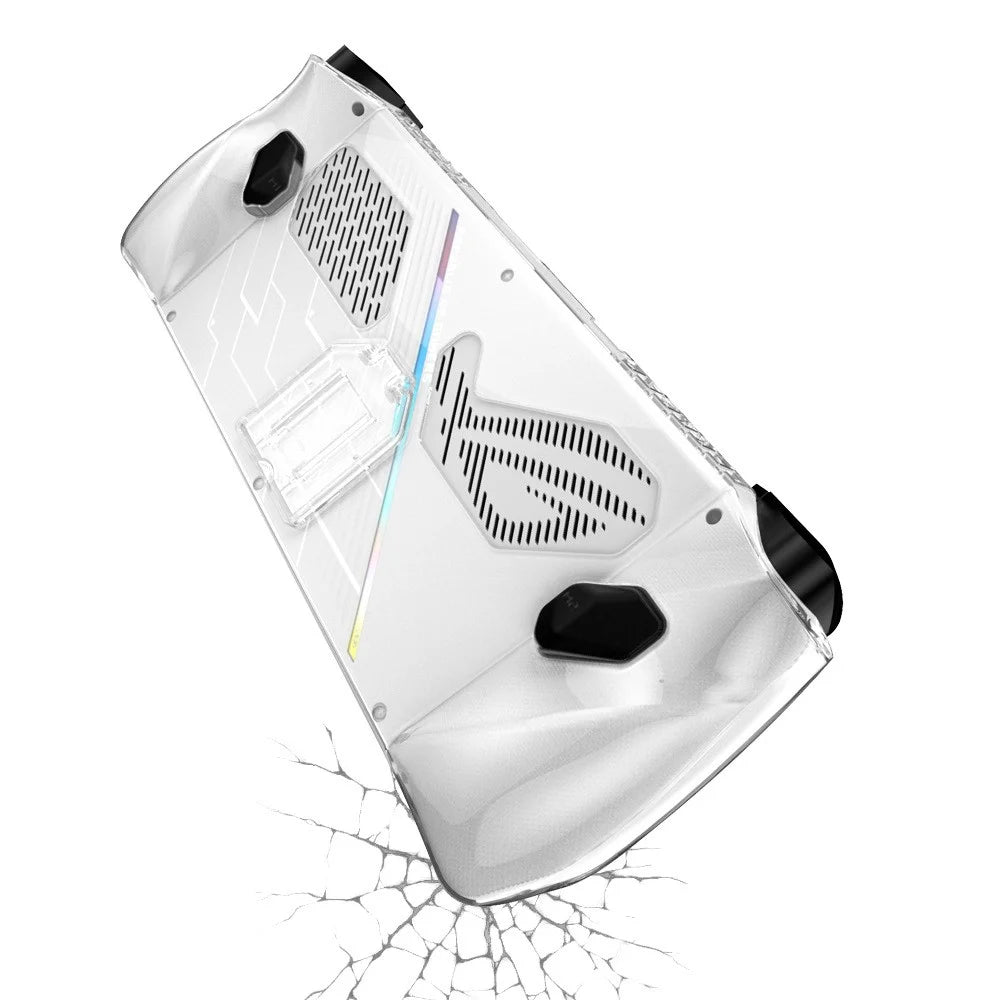 For Asus ROG Ally (2023) Game Console Clear PC Case Anti-drop Protective Cover with Kickstand - Transparent - 6