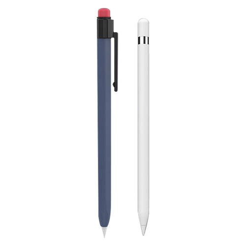 AHASTYLE PT80-1-K For Apple Pencil 2nd Generation Stylus Pen Silicone Cover Anti-drop Protective Sleeve - Midnight Blue - 1