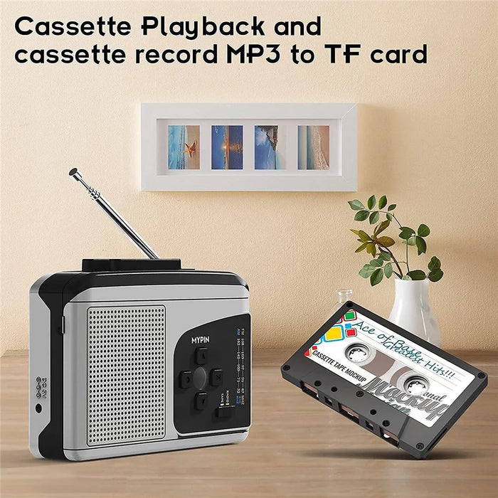 EZCAP 234 Cassette Tape to MP3 Save to TF Card Stereo Converter Cassette Tape Player AM / FM Radio - 4