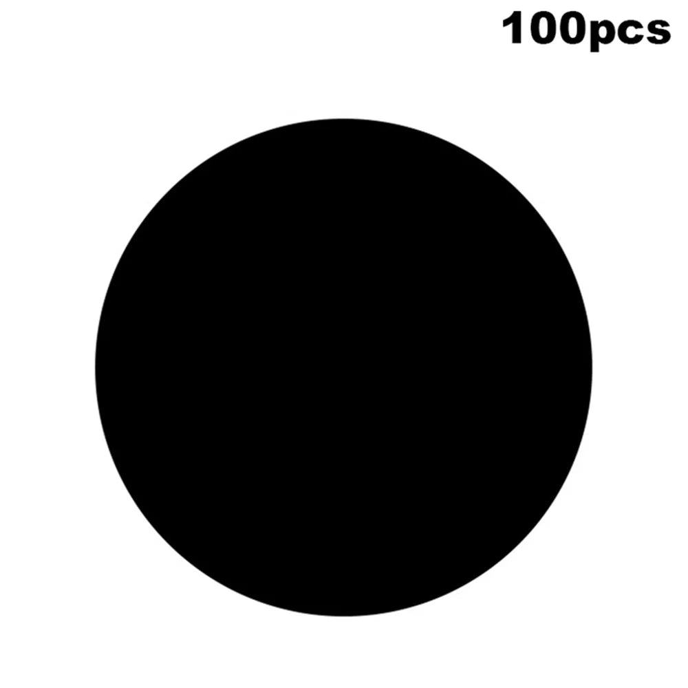 100Pcs Phone Metal Plate for Magnetic Wireless Charger Car Phone Holder Adhesive Metal Sheet - Black / 42mm - 1