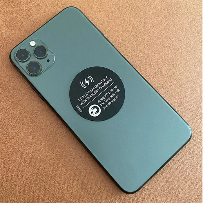 100Pcs Phone Metal Plate for Magnetic Wireless Charger Car Phone Holder Adhesive Metal Sheet - Black / 42mm - 2