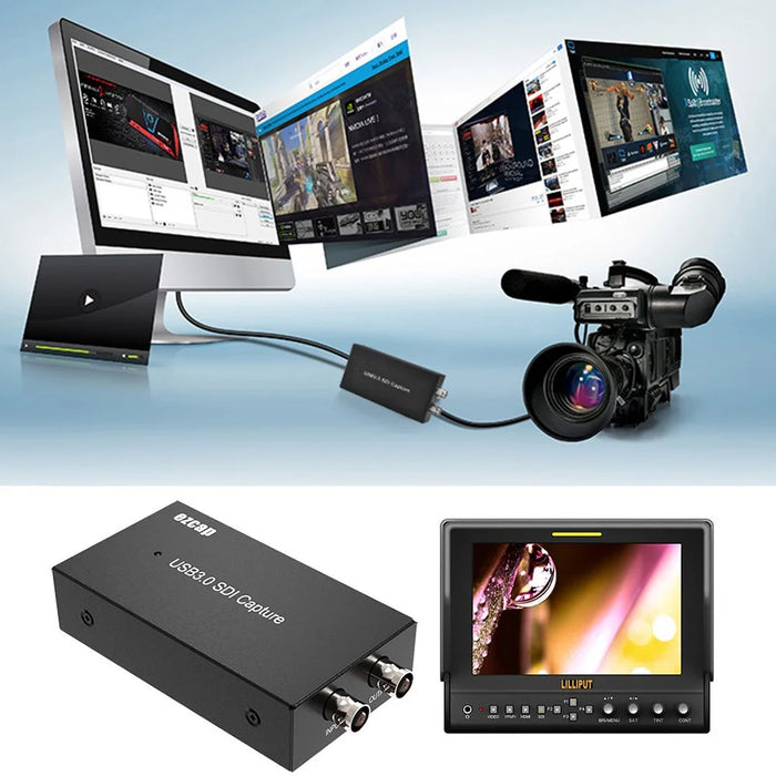 EZCAP 262 SDI to USB 3.0 Video Capture Card 1080P HD Video Recorder Box for Live Streaming - 5