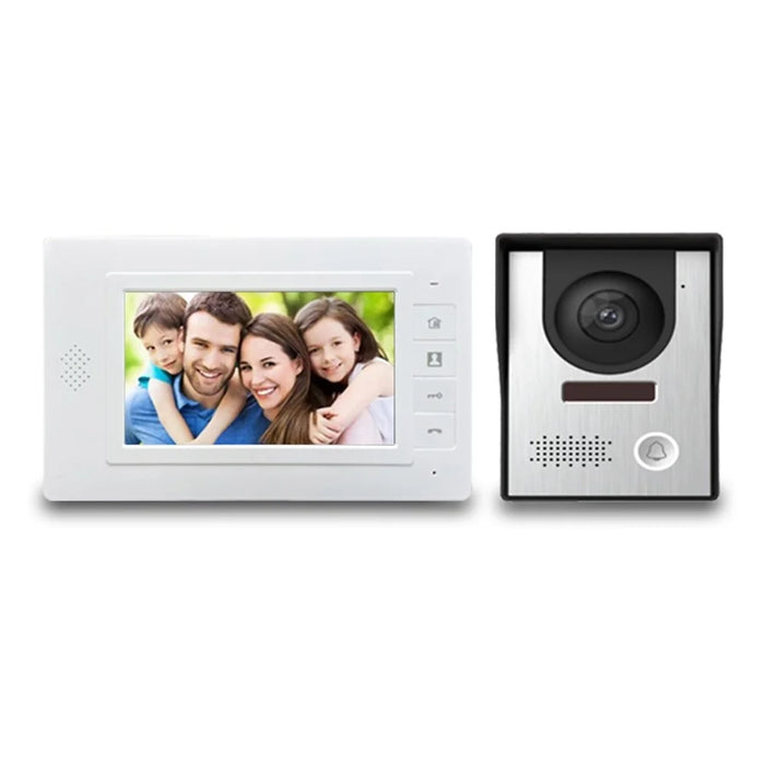 N1 7 Inches Doorbell Camera Video Intercom System for Villa Home Office Apartment - UK Plug - 1