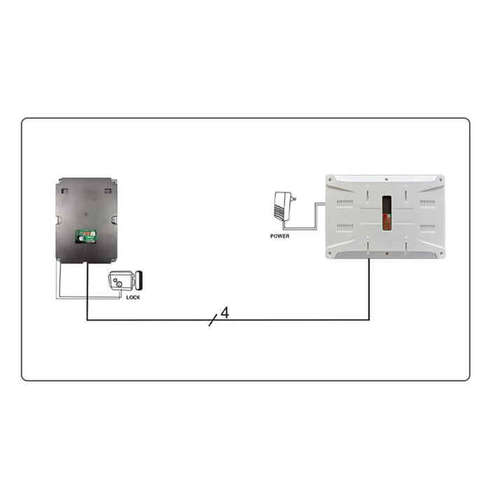 N1 7 Inches Doorbell Camera Video Intercom System for Villa Home Office Apartment - UK Plug - 7